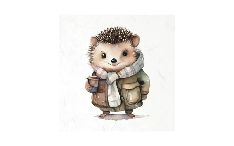 Mini Rijstpapier Set Dieren in Winter 6 Vellen Itd Collection