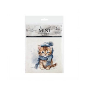 Mini Rijstpapier Set Dieren in Winter 6 Vellen Itd Collection