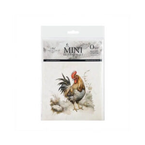 Mini Rijstpapier Set Hanen 6 Vellen Itd Collection