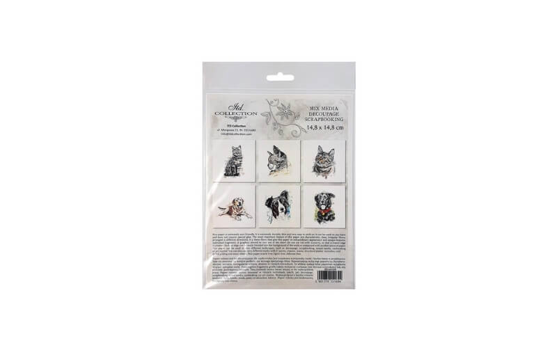 Mini Rijstpapier Set Honden & Katten 6 Vellen Itd Collection
