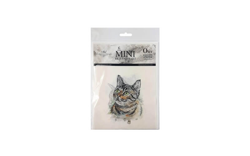 Mini Rijstpapier Set Honden & Katten 6 Vellen Itd Collection