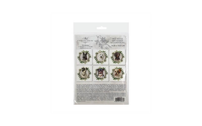 Mini Rijstpapier Set Hondenkrans 6 Vellen ITD Collection