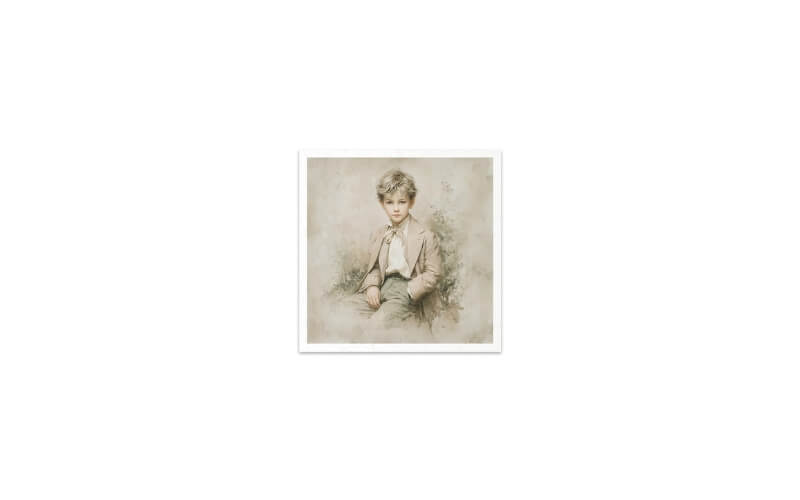 Mini Rijstpapier Set Jongen met Bloemen 6 Vellen Itd Collection