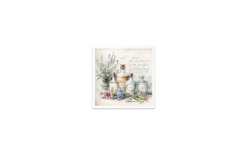 Mini Rijstpapier Set Keuken en Kruiden 6 Vellen Itd Collection