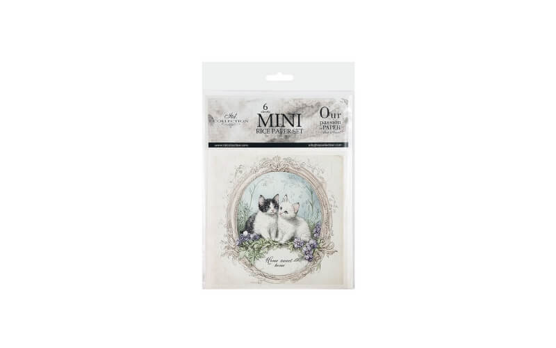 Mini Rijstpapier Set Kittens 6 Vellen Itd Collection