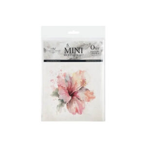 Mini Rijstpapier Set Kleine Exotische Bloemen 6 Vellen Itd Collection