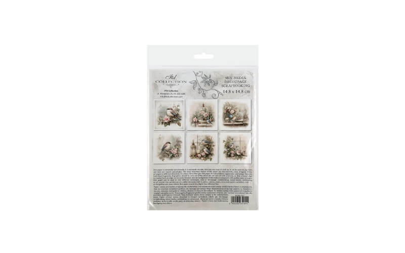 Mini Rijstpapier Set Kleine Vogels 6 Vellen Itd Collection