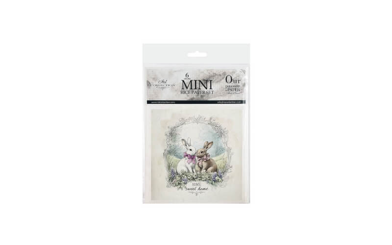 Mini Rijstpapier Set Konijntjes 6 Vellen Itd Collection
