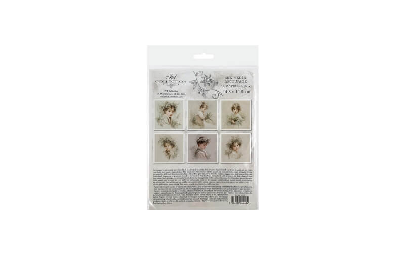 Mini Rijstpapier Set Meisjes met Bloemen 6 Vellen Itd Collection