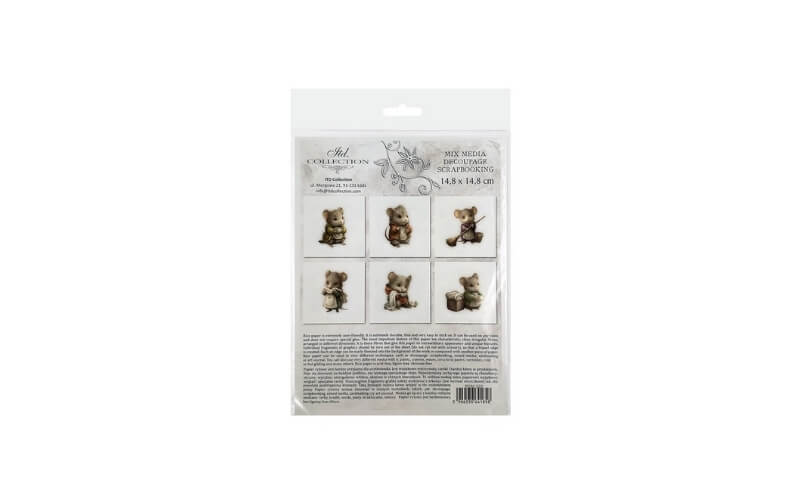 Mini Rijstpapier Set Muizenbaby's 6 Vellen Itd Collection