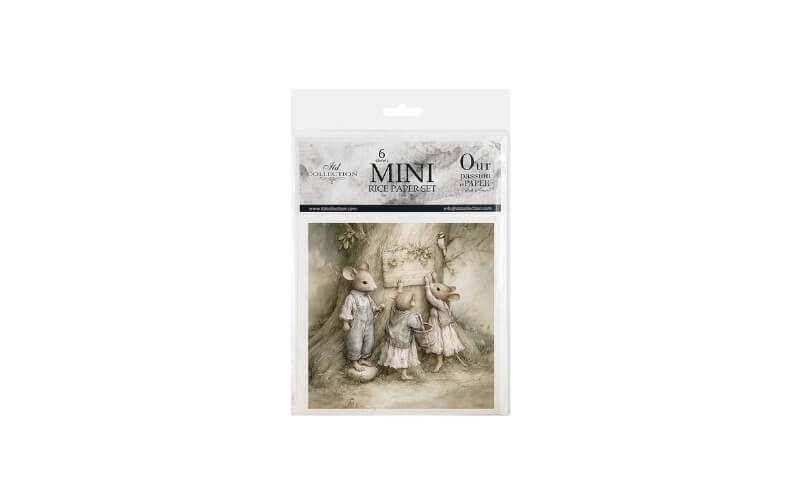 Mini Rijstpapier Set Muizenwereld School 6 Vellen Itd Collection
