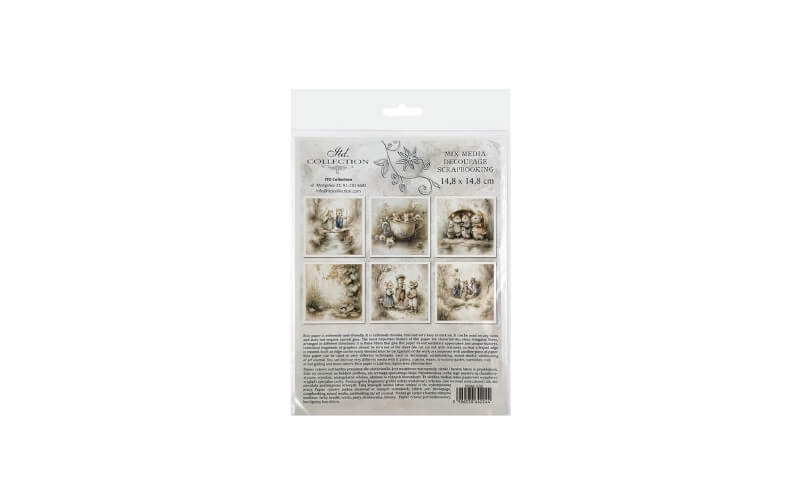 Mini Rijstpapier Set Muizenwereld Vrienden 6 Vellen Itd Collection