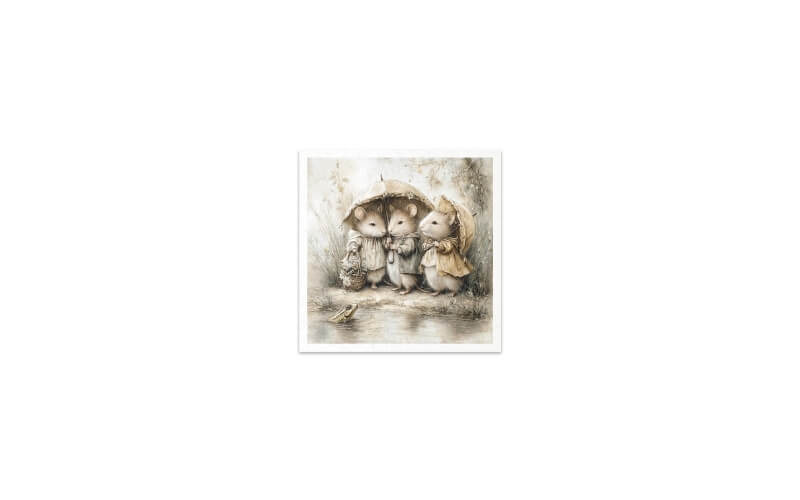 Mini Rijstpapier Set Muizenwereld Vrienden 6 Vellen Itd Collection
