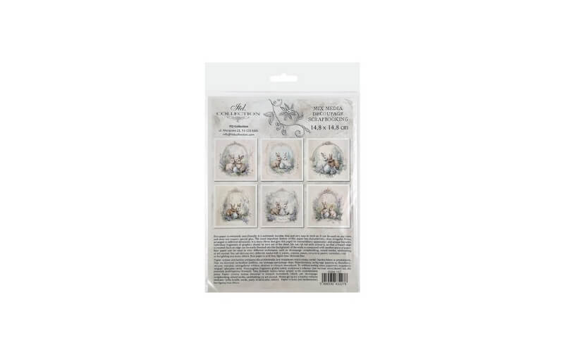 Mini Rijstpapier Set Paas Konijntjes 6 Vellen Itd Collection