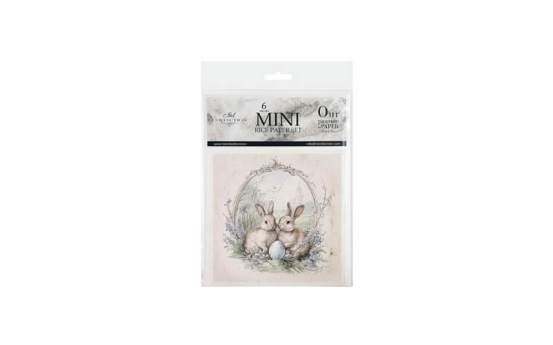 Mini Rijstpapier Set Paas Konijntjes 6 Vellen Itd Collection