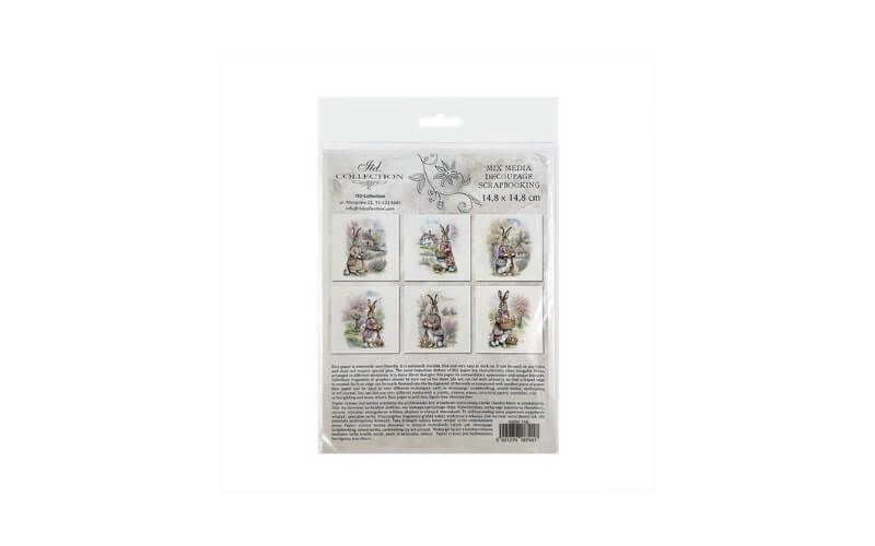 Mini Rijstpapier Set Paashaas 6 Vellen Itd Collection
