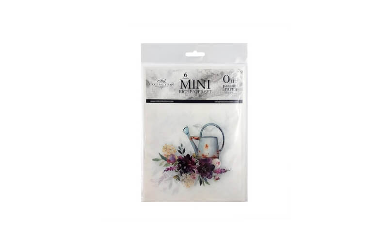 Mini Rijstpapier Set Pioenrozen 6 Vellen Itd Collection