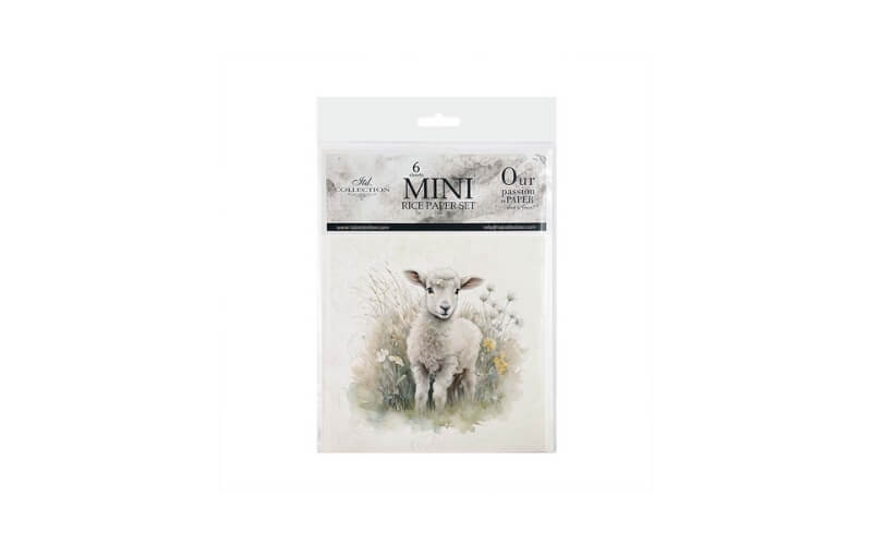 Mini Rijstpapier Set Schaap & Geit 6 Vellen Itd Collection