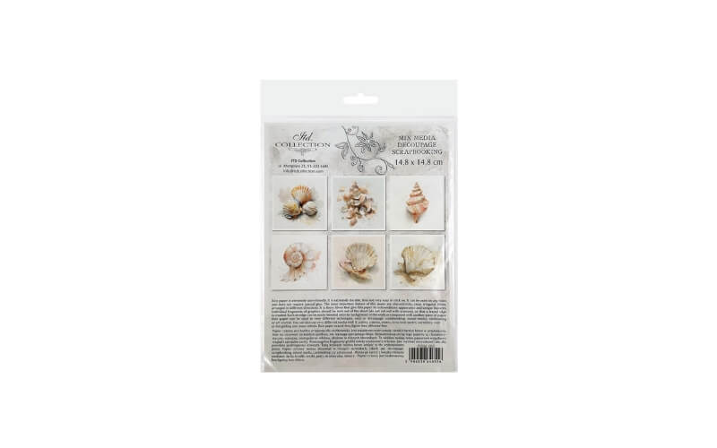 Mini Rijstpapier Set Schelpen 6 Vellen Itd Collection