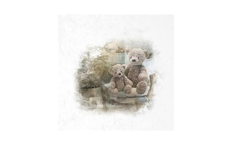 Mini Rijstpapier Set Teddyberen 6 Vellen ITD Collection