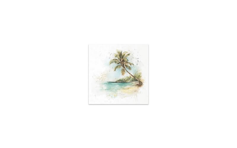 Mini Rijstpapier Set Tropische Strand 6 Vellen Itd Collection