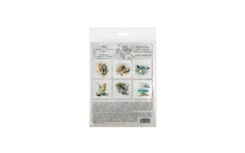 Mini Rijstpapier Set Tropische Vakantie 6 Vellen Itd Collection