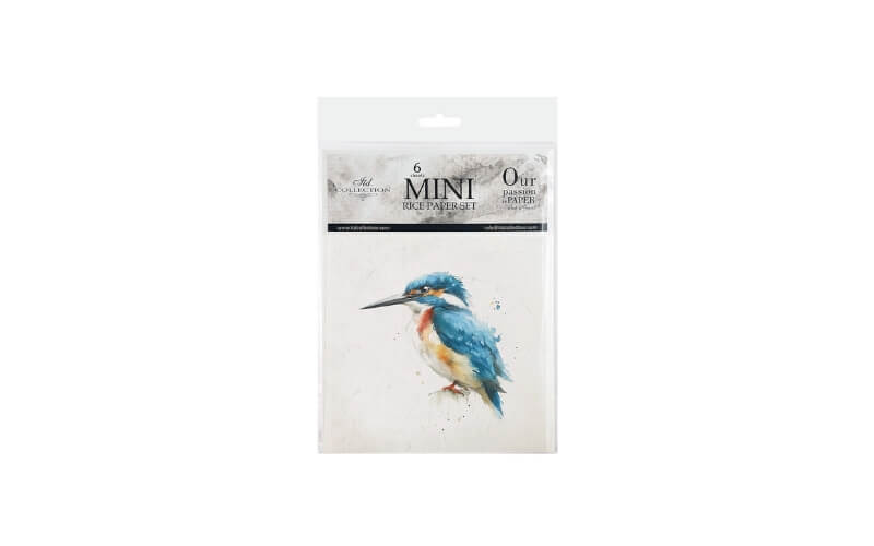 Mini Rijstpapier Set Tropische Vogels 6 Vellen Itd Collection