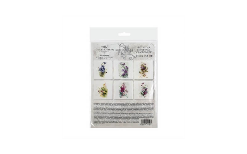 Mini Rijstpapier Set Veldbloemen 6 Vellen Itd Collection