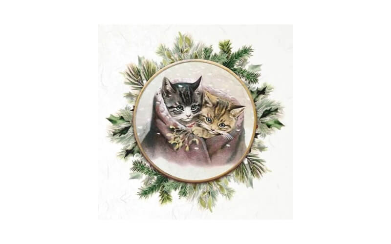 Mini Rijstpapier Set Vintage Katten 6 Vellen Itd Collection