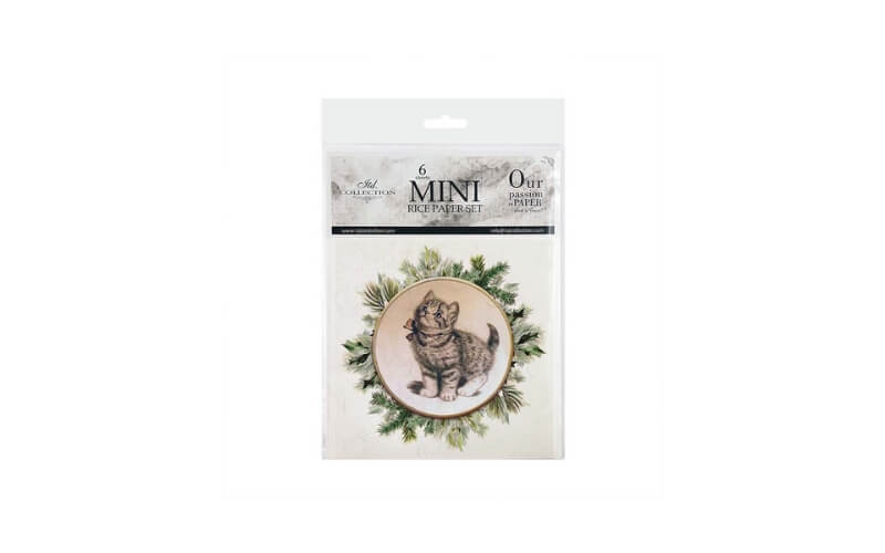 Mini Rijstpapier Set Vintage Katten 6 Vellen Itd Collection