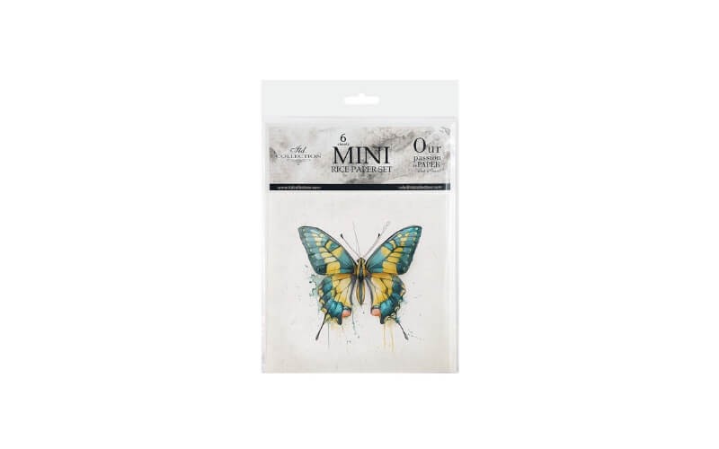 Mini Rijstpapier Set Vlinders 6 Vellen Itd Collection