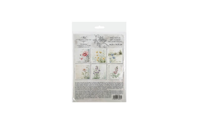 Mini Rijstpapier Set Weidebloemen 6 Vellen Itd Collection