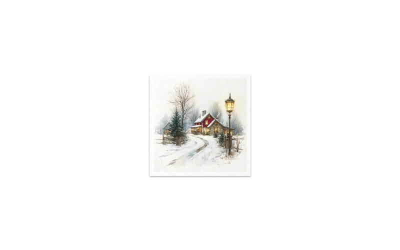 Mini Rijstpapier Set Winter Retro truck 6 Vellen Itd Collection