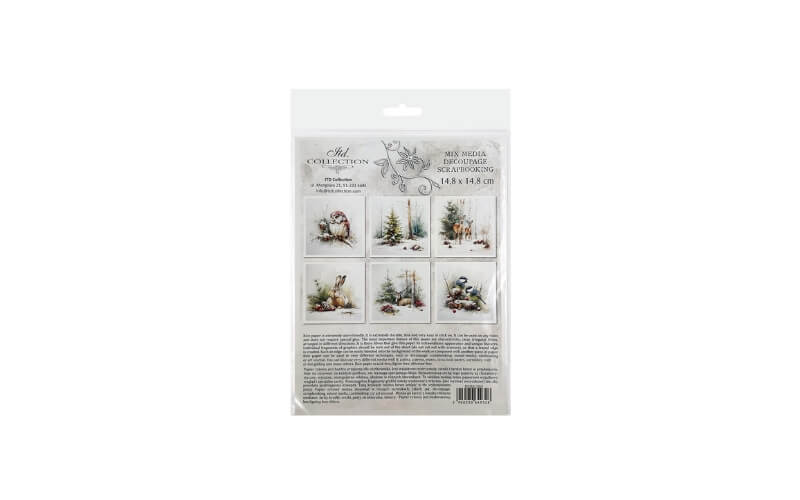 Mini Rijstpapier Set Winterbos 6 Vellen Itd Collection