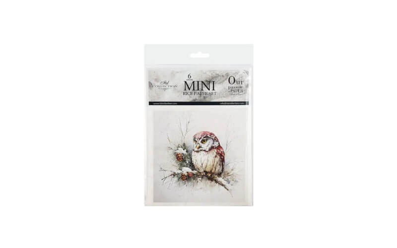 Mini Rijstpapier Set Winterbos 6 Vellen Itd Collection