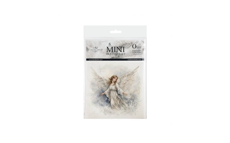 Mini Rijstpapier Set Winterengelen 6 Vellen Itd Collection