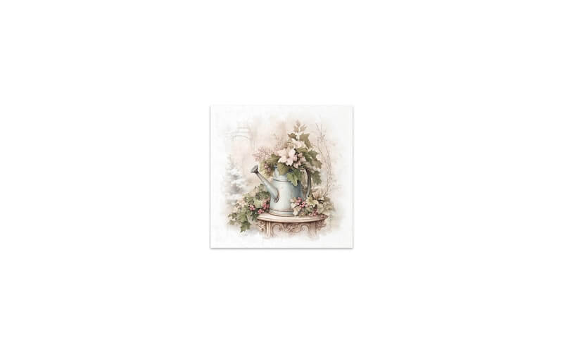 Mini Rijstpapier Set Winterroos 6 Vellen Itd Collection