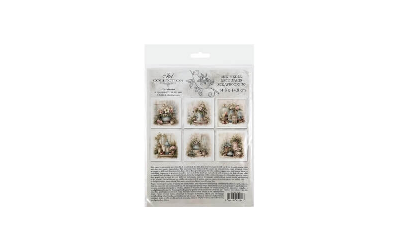 Mini Rijstpapier Set Winterroos 6 Vellen Itd Collection