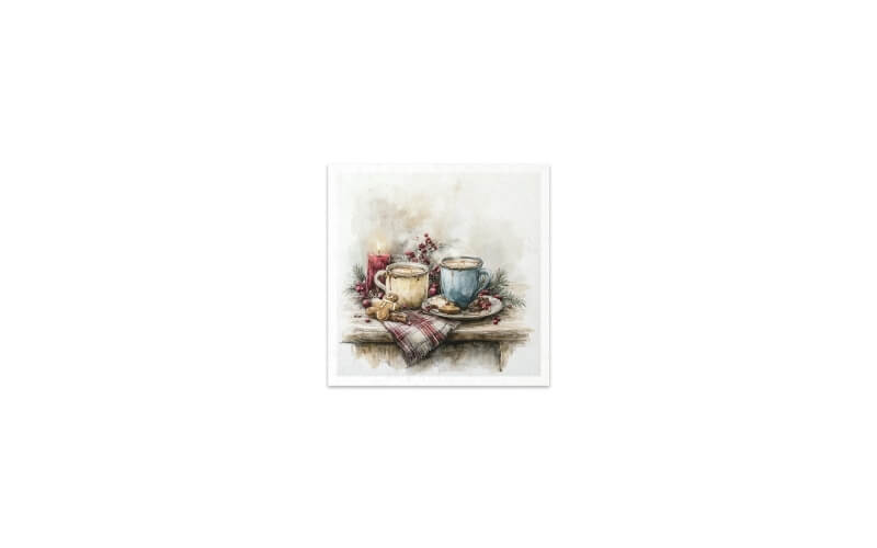 Mini Rijstpapier Set Winterstilleven 6 Vellen Itd Collection