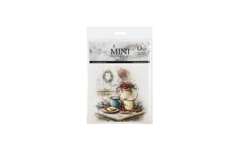 Mini Rijstpapier Set Winterstilleven 6 Vellen Itd Collection