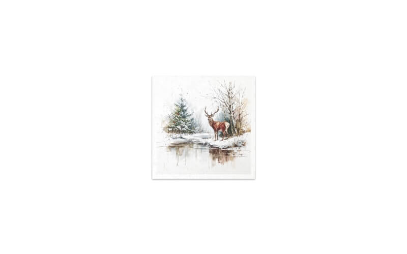 Mini Rijstpapier Set Winterwandelingen 6 Vellen Itd Collection