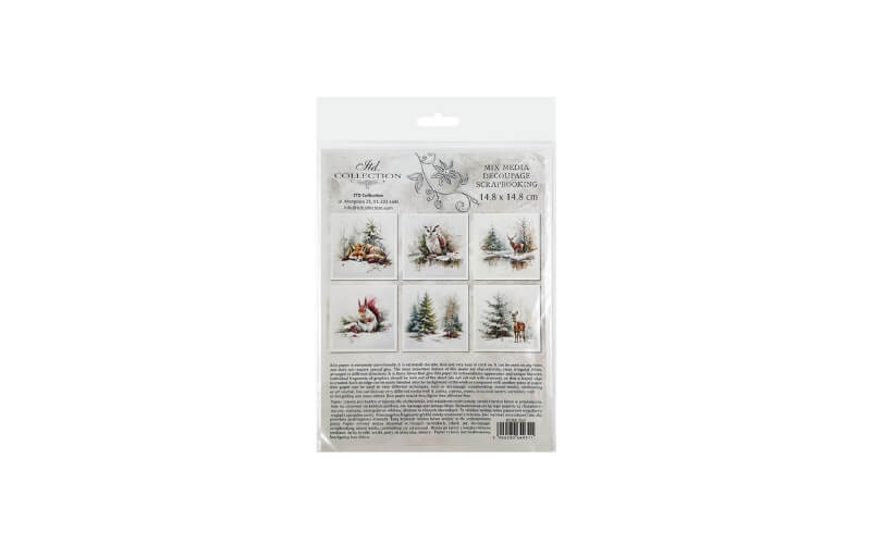 Mini Rijstpapier Set Winterwandelingen 6 Vellen Itd Collection