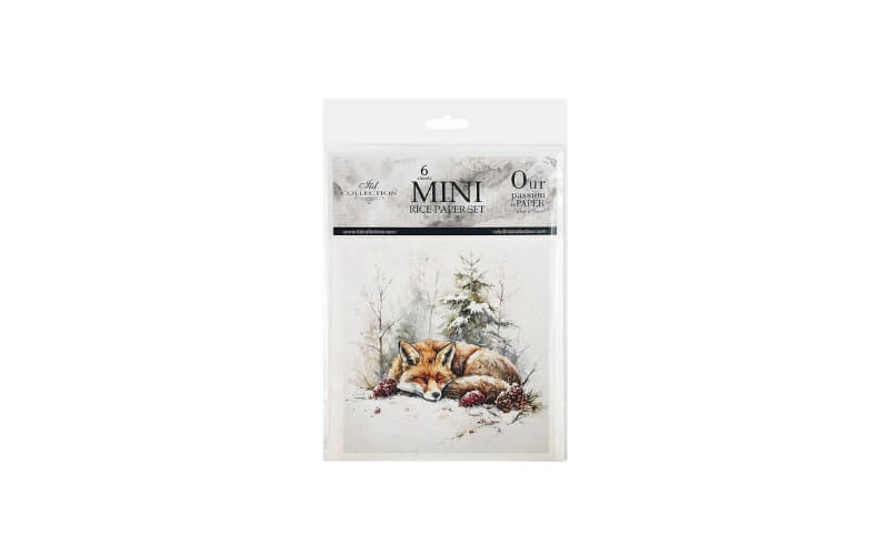 Mini Rijstpapier Set Winterwandelingen 6 Vellen Itd Collection
