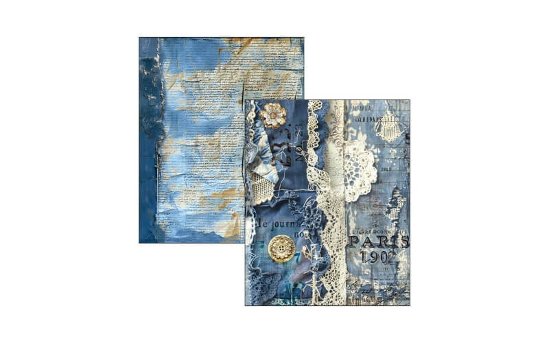 Mixed Media Book Urban Blue Denim A4 Ciao Bella