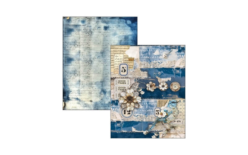 Mixed Media Book Urban Blue Denim A4 Ciao Bella