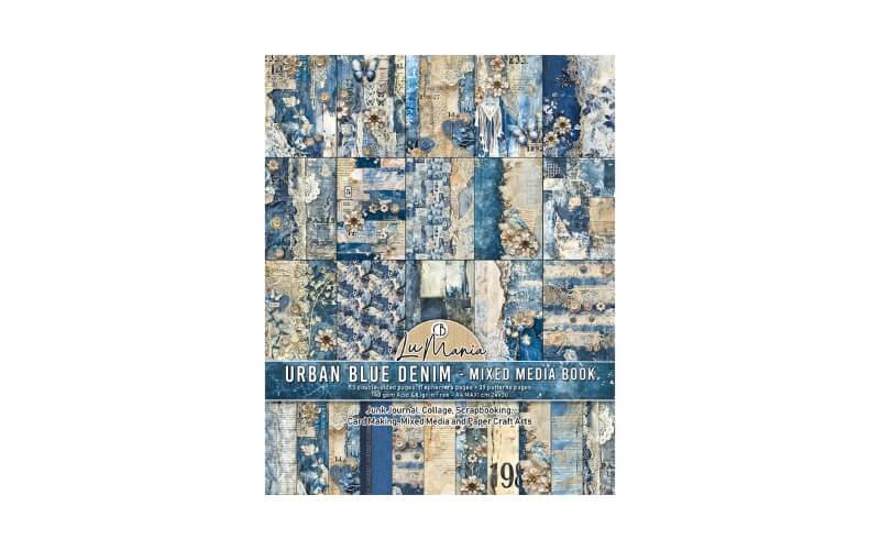 Mixed Media Book Urban Blue Denim A4 Ciao Bella