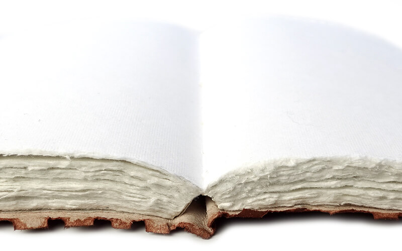 Notitieboek Leer met Schepranden Roodbruin