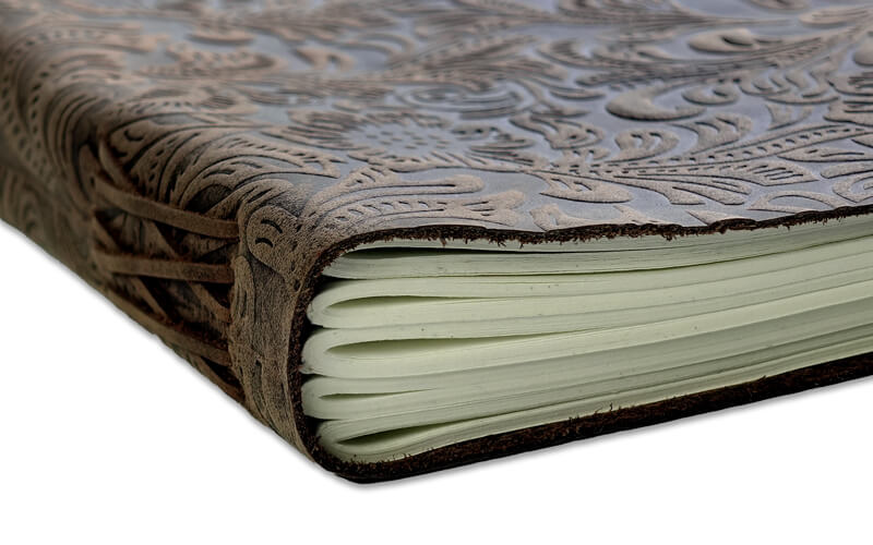 Notitieboek Bloemmotief Bahi Leer A4