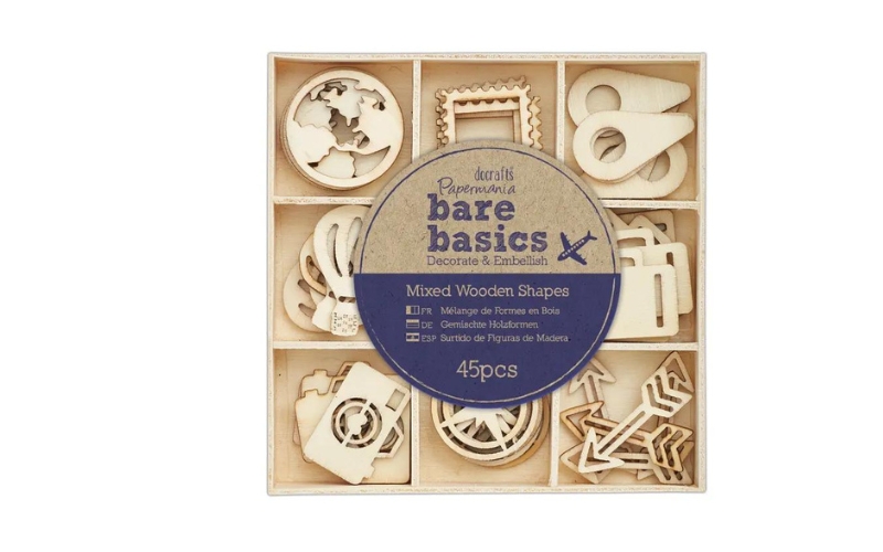 Card Toppers Hout Reizen Bare Basics