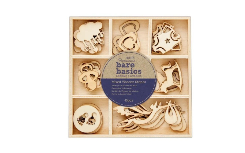 Card Toppers Hout Baby Bare Basics